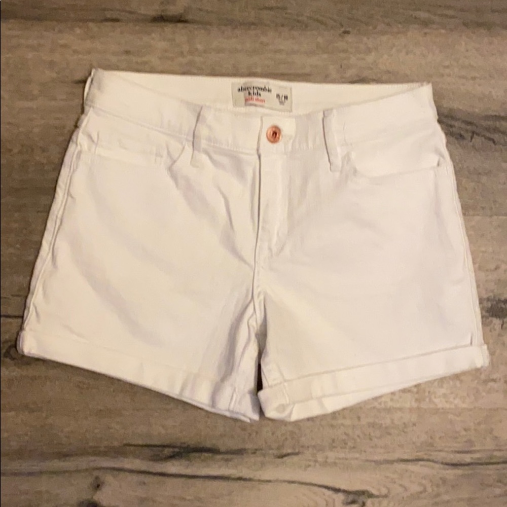 White denim shorts